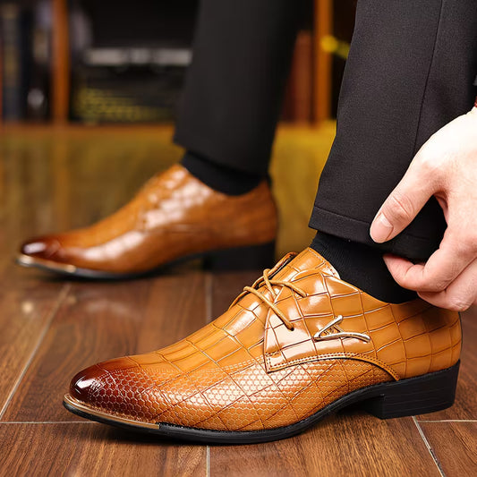 New Men'S Formal Shoes, Elegant Footwear for Men, Large Size Loafers, Casual Shoes, Gifts for Men, Pointed Fashionable Social Shoes, Barber Shoes, Men'S Black