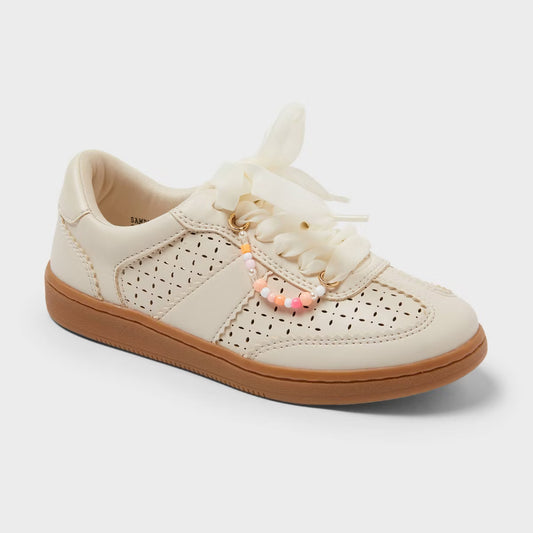 Girls' Rachel Novelty Lace Up Sneakers - art class™ Cream 2